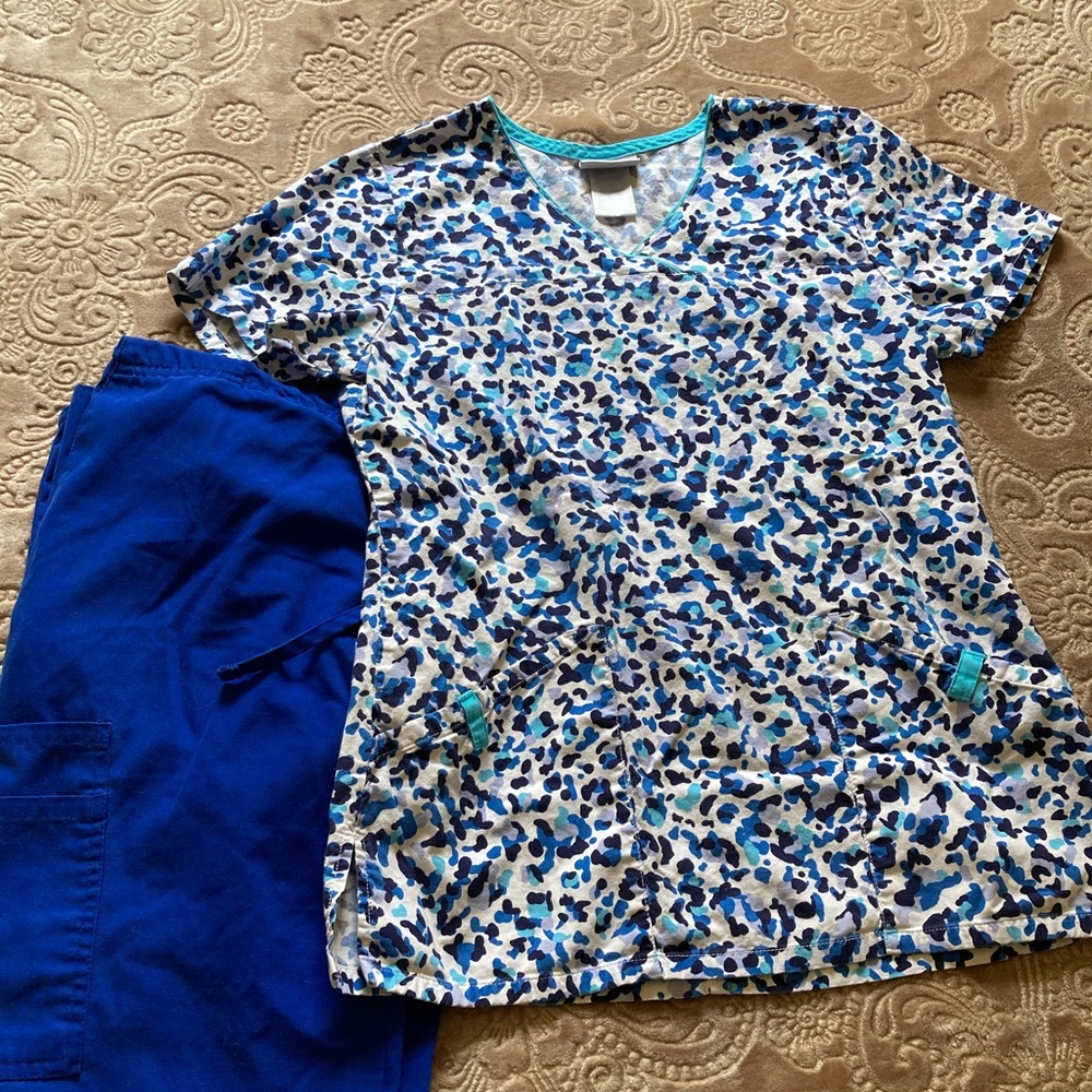 Scrubstar XS scrub set blue cheetah